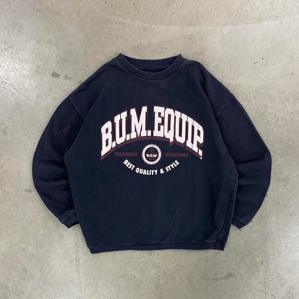 Vintage BUM Equipment Sport Skate Surf Crewneck Sweatshirt Size Medium